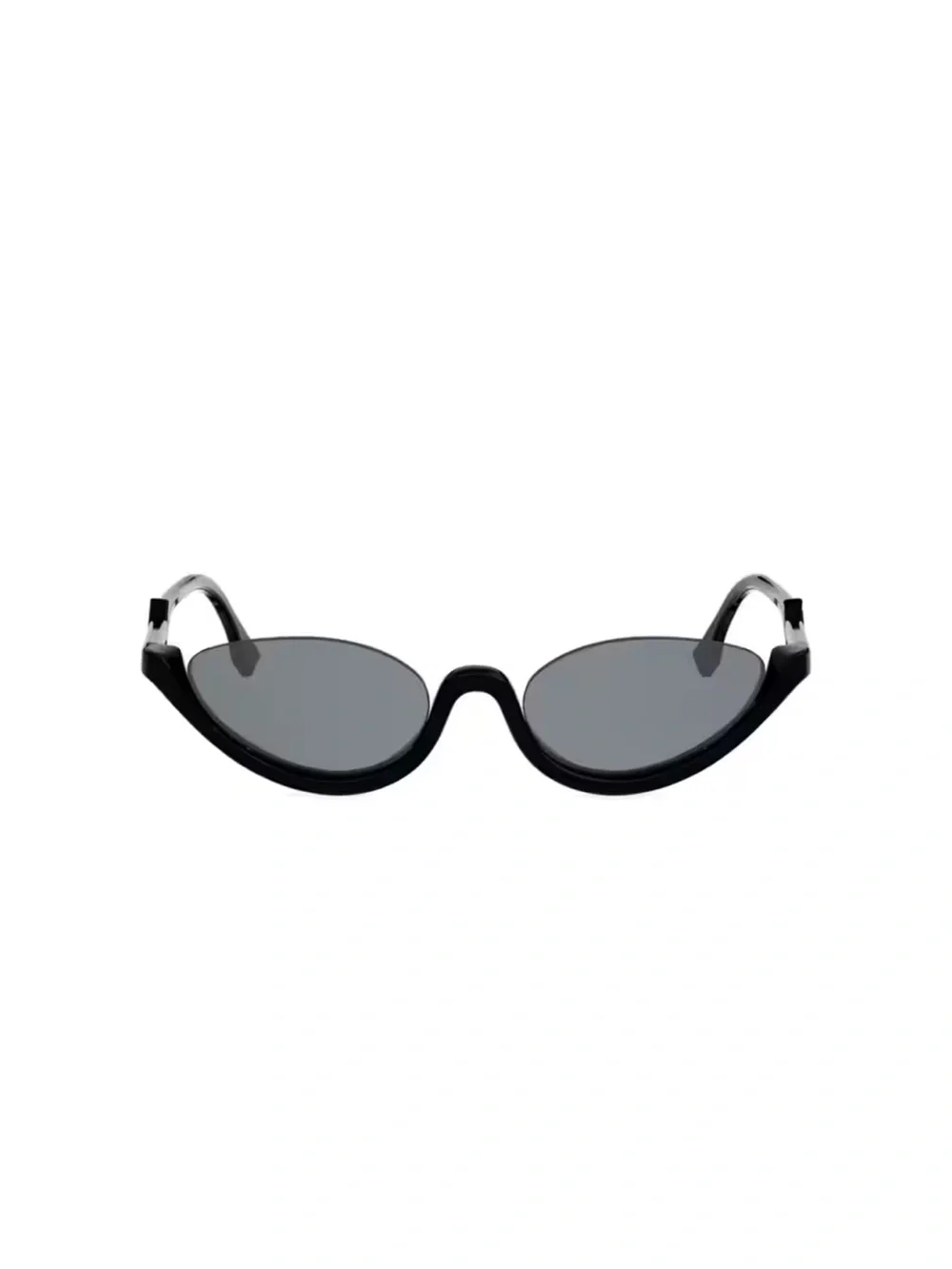 Fendi Black Cat-Eye Sunglasses with Dark Gray Lenses